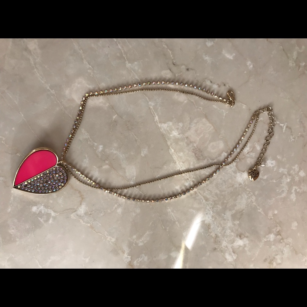 Betsey Johnson heart necklace.